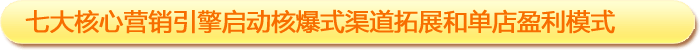 七大核心營銷引擎啟動(dòng)核爆式渠道拓展和單店盈利模式