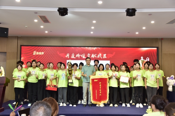 易視界2023年8月月度價值貢獻戰(zhàn)區(qū)獲得者上臺領獎